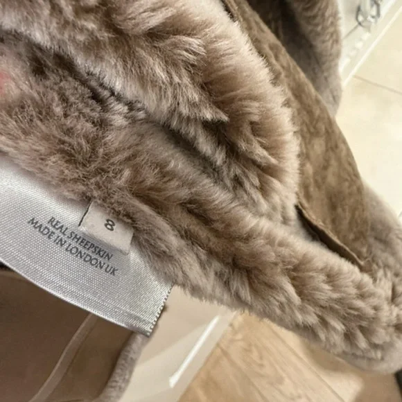 Luxurious Real Shearling Aviator Jacket - Picture 8 of 12